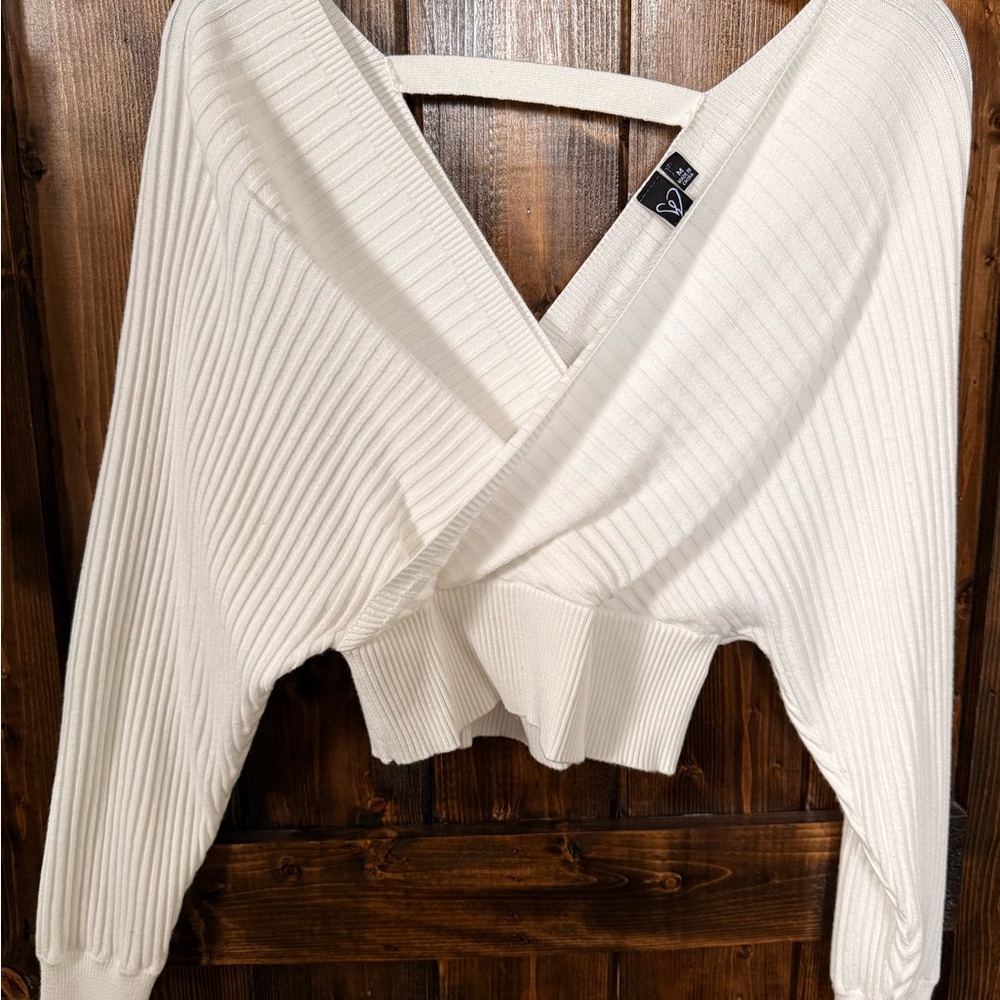 Windsor White Ribbed Crop Top